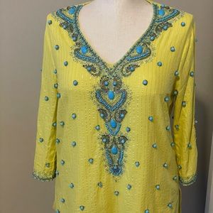 Boston Proper Turquoise Baubles Tunic